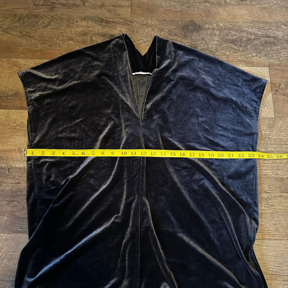 Women's KARLIE Black Velvet Tunic Top S - Picture 6 of 9